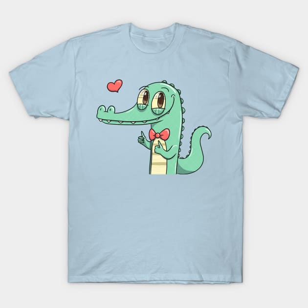 Thumbs Up Gator T-Shirt by Jamtastic